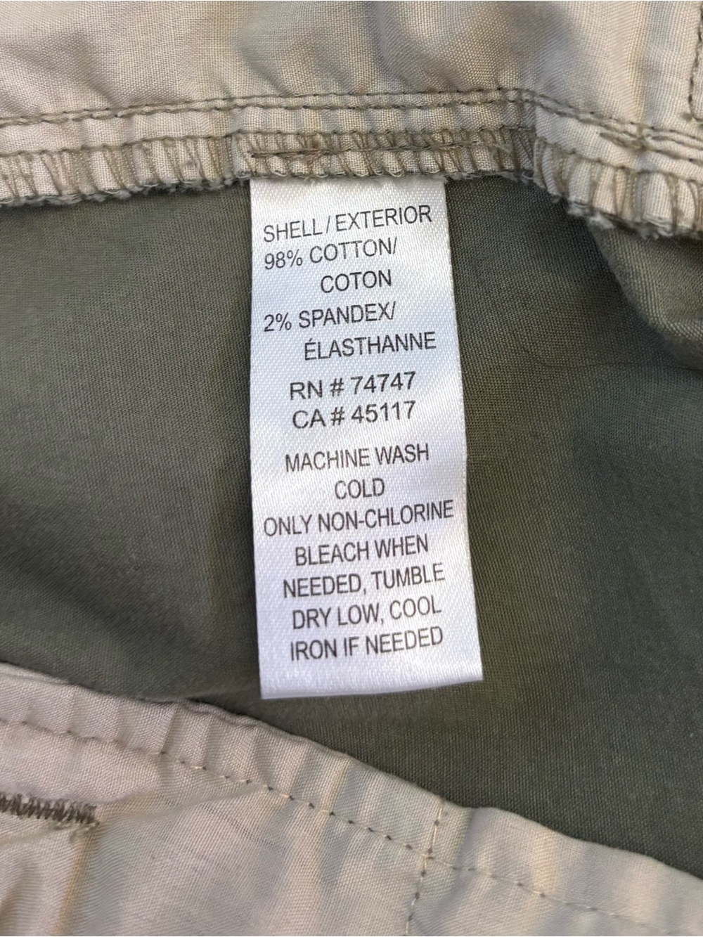 Natural Reflections Women's Size 12
Green Chino Shorts Cotton Stretch
Pockets - Picture 4 of 4